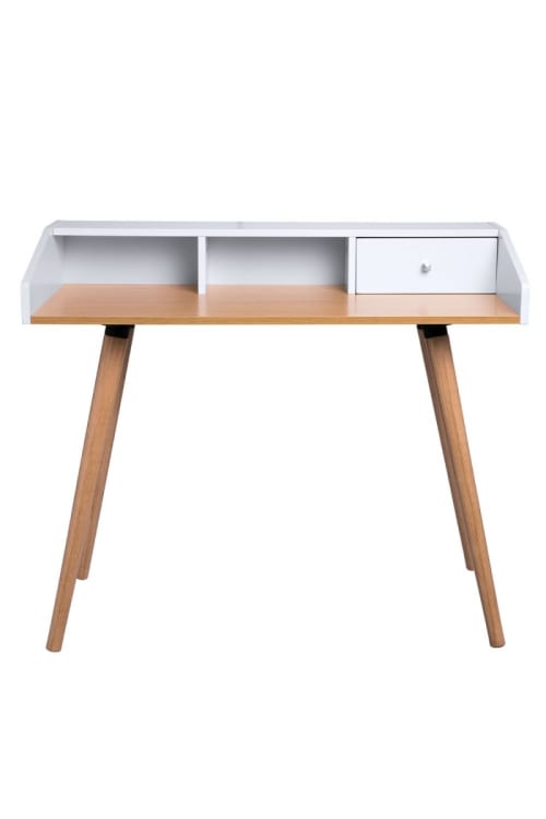 Muebles Escritorios | escritorio escandinavo en madera DM con 1 cajón - NX75219