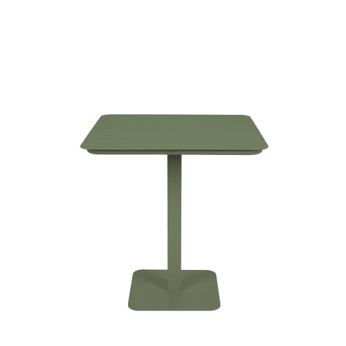 Jardin Tables de jardin | Table à manger de jardin bistrot en métal 71x71cm vert - WJ98429