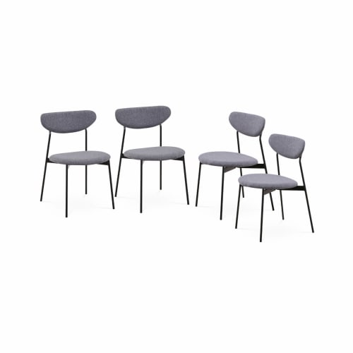 Lot de 4 chaises scandinaves gris foncé l alice's | Maisons du Monde