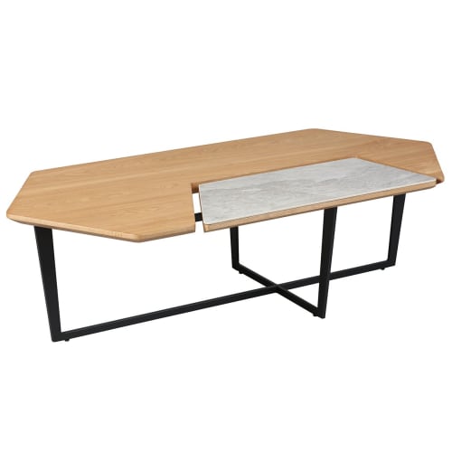 Meubles Tables basses | Table  basse hexagonale bi-matière - SA60839