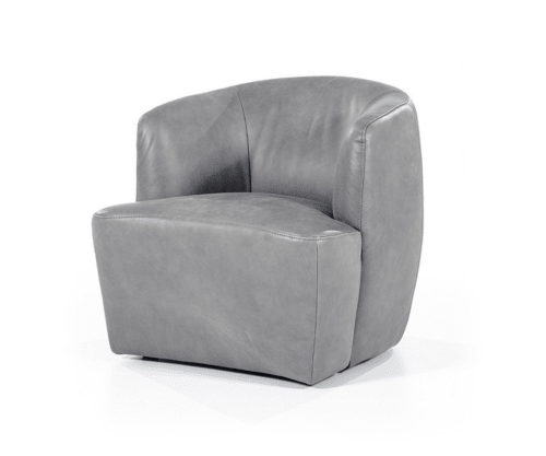 Canapés et fauteuils Fauteuils | Fauteuil cuir rond design gris - CQ28815