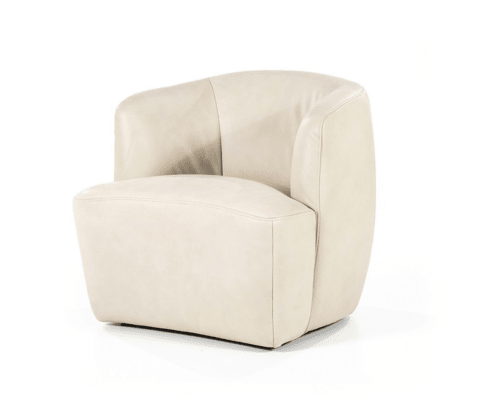 Canapés et fauteuils Fauteuils | Fauteuil cuir rond design blanc - VH79283