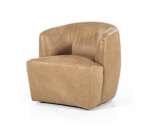 Canapés et fauteuils Fauteuils | Fauteuil cuir rond design beige - UR45135