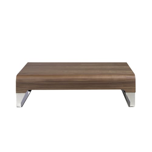 Meubles Tables basses | Table basse placage noyer deux tiroirs latéraux - RF70303