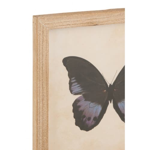 Déco Toiles et tableaux | Décoration murale papillon bois/verre 25x25cm - MG87864