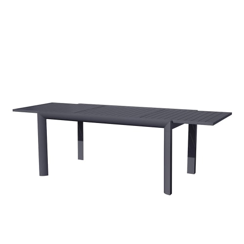 CUBA - Table de jardin extensible aluminium gris 160/240