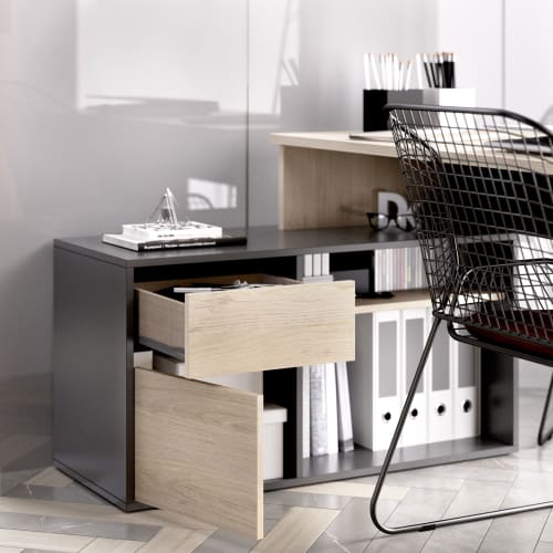 Muebles Escritorios | Mesa oficina en L reversible rox blanco - YB32583