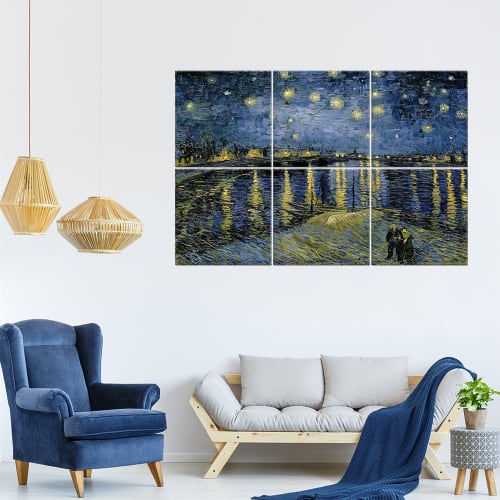 Quadro Van Gogh - Notte stellata sul Rodano