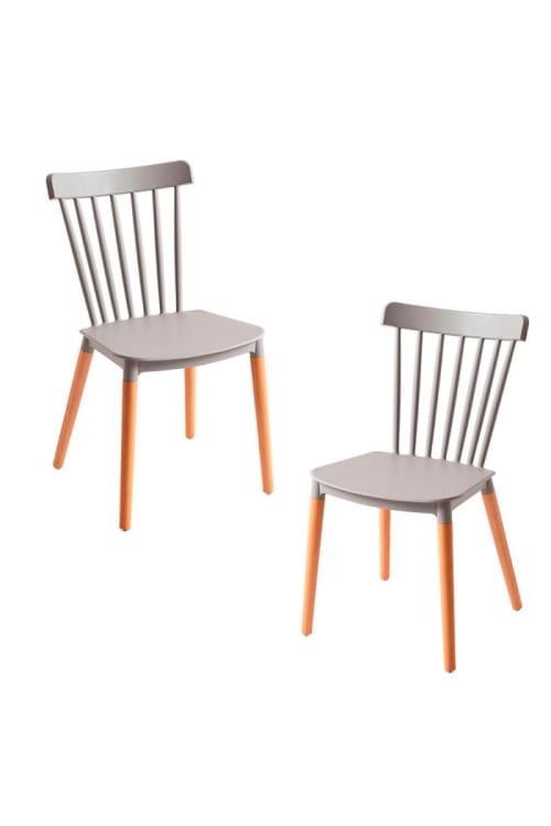 2 sillas color en polipropileno LEKA | Maisons du
