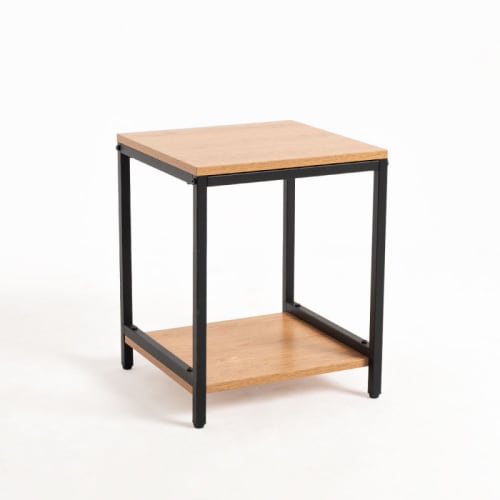 Muebles Mesas auxiliares | mesita estilo nórdico de madera y acero reforzado - PB99831