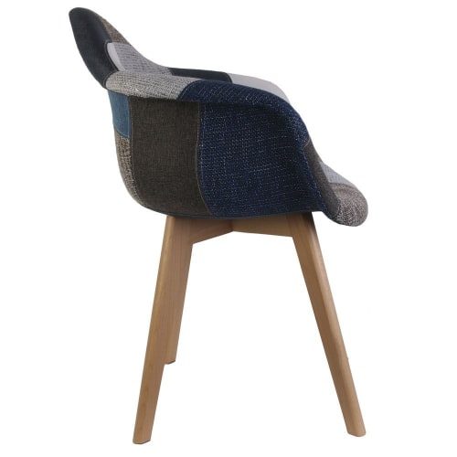 Canapés et fauteuils Fauteuils | Fauteuil patchwork bleu gris - PU76128