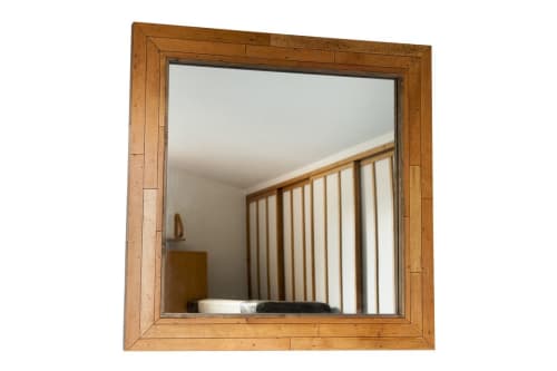 Déco Miroirs | Miroir en bois marron - TQ26033