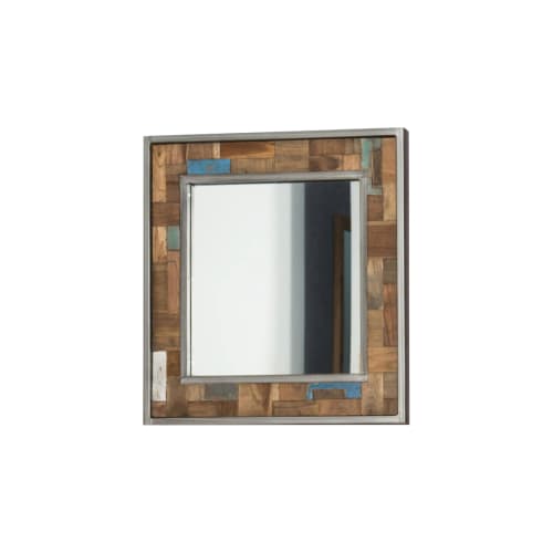 Espejo en teca maciza 120x90 cm - Baño / Espejos - Tikamoon