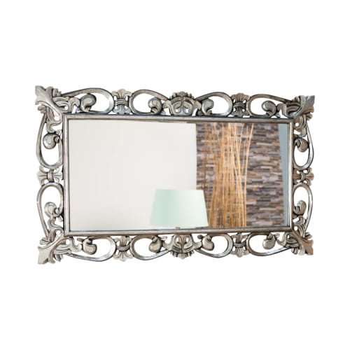 Déco Miroirs | Miroir Cordoue en bois patiné argenté 140 X 80 - RL98746
