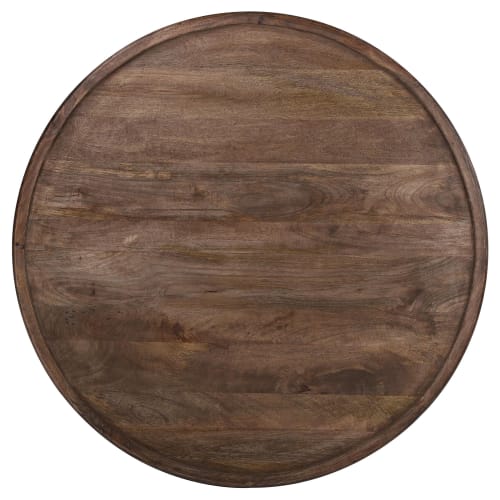 Meubles Tables basses | Table basse, marron, Ø 100x45 cm, en bois de manguier - NH23841