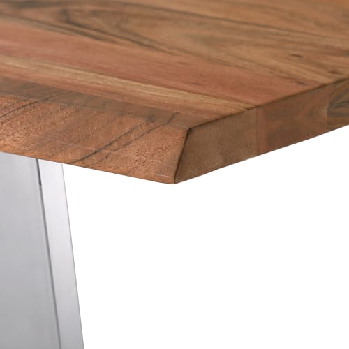 Meubles Tables basses | Table basse naturel/argent, 110x70 cm, bois - XH43223
