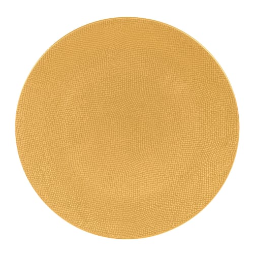 Art de la table Assiettes | Assiette   safran 31 cm en grès  jaune - OW90966