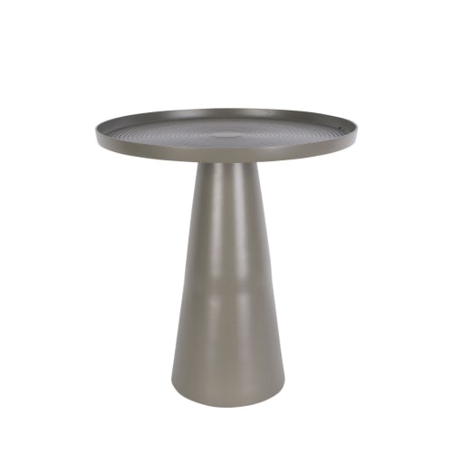 Meubles Bouts de canapés et guéridons | Table d'appoint en aluminium force 40 x 43 cm taupe - JY57910