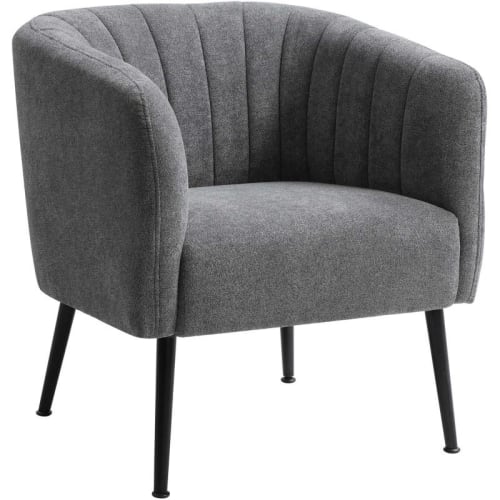 Canapés et fauteuils Fauteuils | Fauteuil en tissu gris moka - DO40493