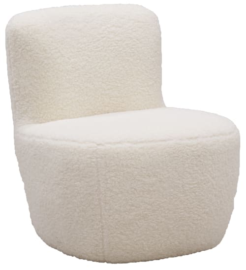 Canapés et fauteuils Fauteuils | Fauteuil pouf en polyester et bois nuage - DD28200