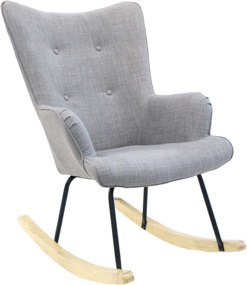 Canapés et fauteuils Fauteuils | Fauteuil à bascule en tissu et métal - EI58220