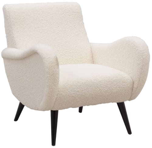 Canapés et fauteuils Fauteuils | Fauteuil design en polyester et bois douceur - FF85287