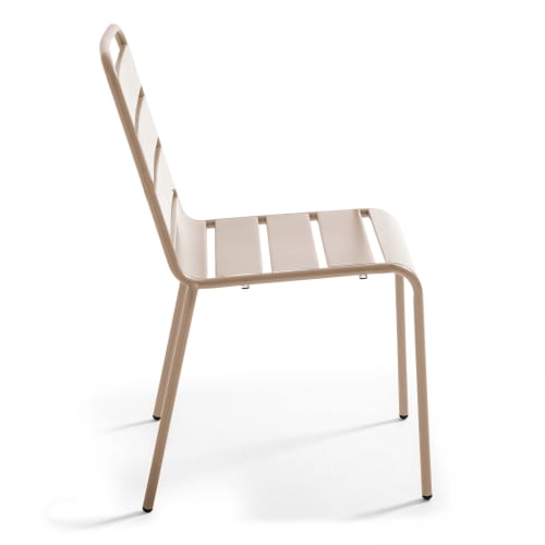 Jardin Ensemble table et chaises de jardin | Table de jardin et 6 chaises en métal taupe - SD96408