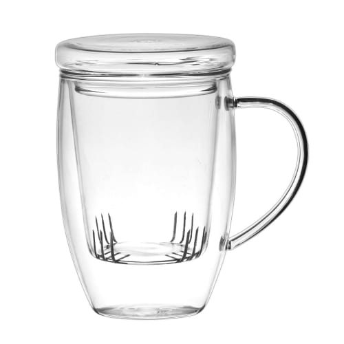 Art de la table Bols, tasses et mugs | Tisanière avec filtre borosilicate 45 cl en verre  transparent - CJ97372