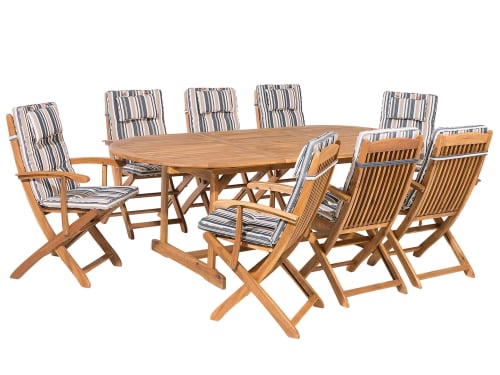 Jardin Ensemble table et chaises de jardin | Ensemble de jardin en bois - SZ70083