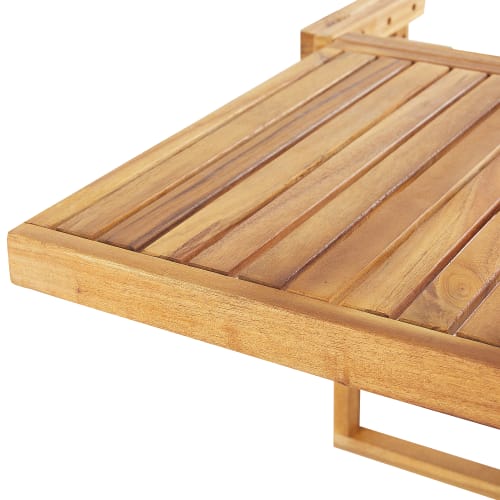 Tavolino sospeso da balcone 60 x 40 cm legno chiaro UDINE 