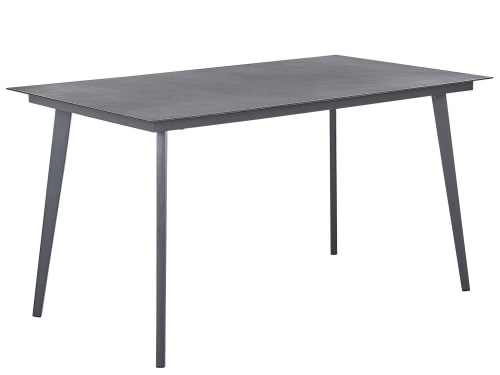 Jardin Tables de jardin | Table de jardin en aluminium gris 140 x 80 cm - DI49062