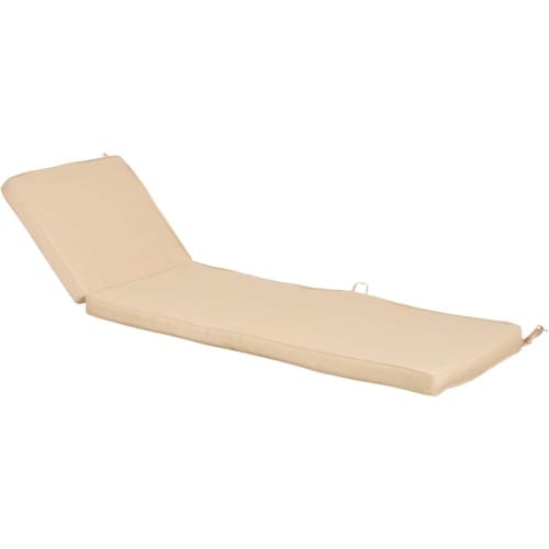 Jardin Matelas pour bain de soleil | Coussin pour chaise longue beige 138cm - WH00936