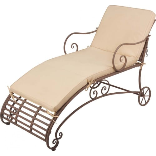 Jardin Matelas pour bain de soleil | Coussin pour chaise longue 60 cm beige - AS57562
