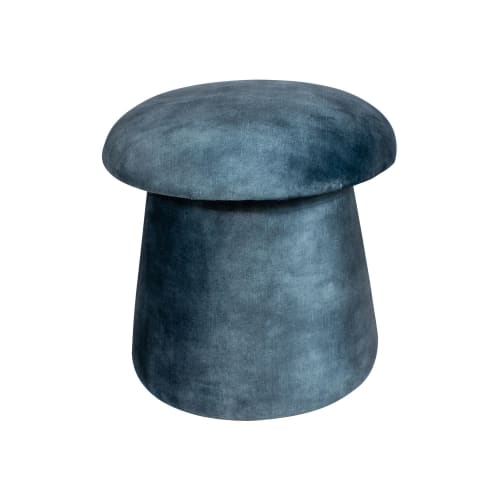 Canapés et fauteuils Poufs | Pouf champignon en velours bleu - GW20990