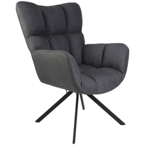 Canapés et fauteuils Fauteuils | Fauteuil pivotant en tissu gris - DT62237
