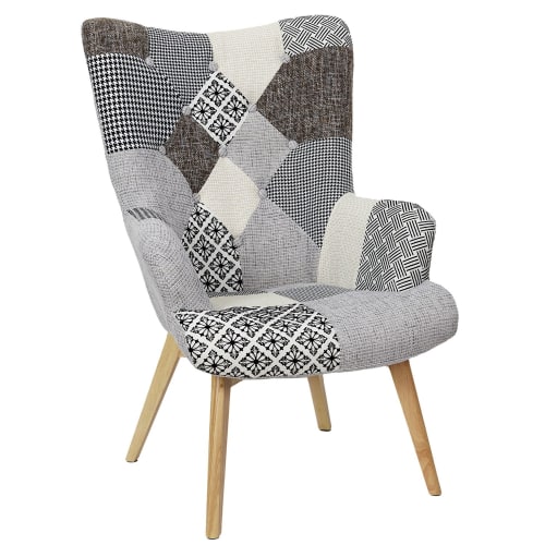 Canapés et fauteuils Fauteuils | Fauteuil assise en tissu patchwork - HD32945