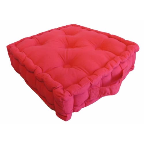 Canapés et fauteuils Poufs | Coussin de sol en coton 40 cm rouge - HJ63958