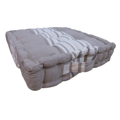 Canapés et fauteuils Poufs | Coussin de sol en coton 40 cm gris - PJ76190