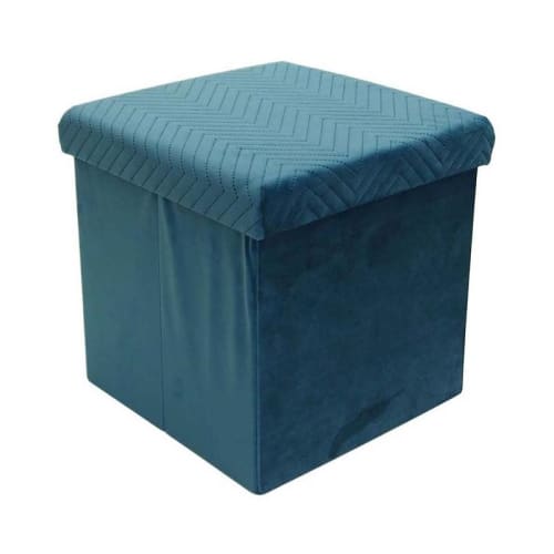Canapés et fauteuils Poufs | Coffre pouf pliable bleu - VQ02267