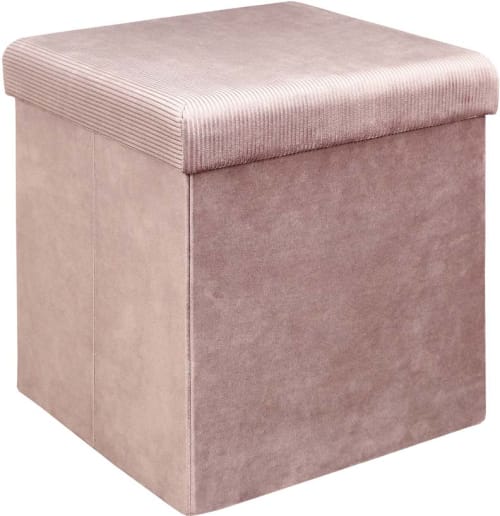 Canapés et fauteuils Poufs | Pouf coffre de rangement rose poudré - DB44891
