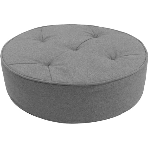 Canapés et fauteuils Poufs | Pouf de sol en toile effet feutrine 5 points gris anthracite - IF23403