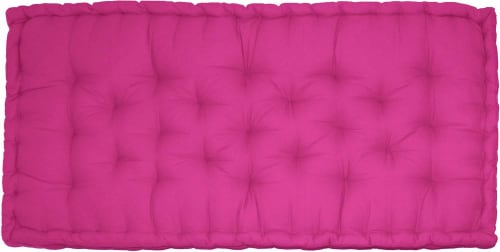 Coussin de palette en coton coloré 120 x 60 cm (fuchsia)