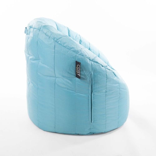 Canapés et fauteuils Poufs | Fauteuil en polyester 80 cm jules turquoise - WE95633