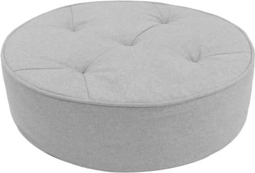 Canapés et fauteuils Poufs | Pouf de sol en toile effet feutrine 5 points gris clair - VJ42117