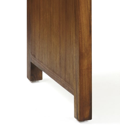 Muebles Escritorios | Escritorio de madera de mindi marrón L 110 cm - JK82852