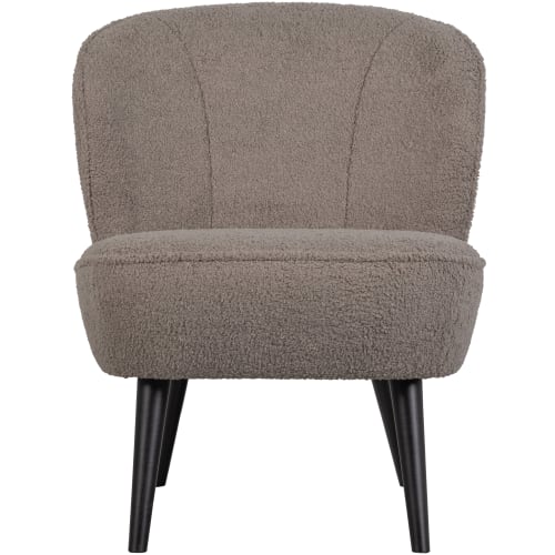 Canapés et fauteuils Fauteuils | Fauteuil en tissu bouclette taupe - UH71963