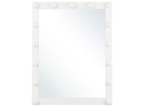 Déco Miroirs | Miroir blanc 40 x 50 cm avec LED - CR67761