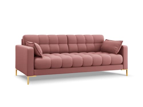 Canapé 3 places en tissu structuré pink