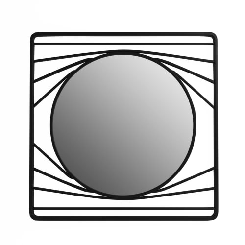 Déco Miroirs | Miroir en métal noir - GF09844