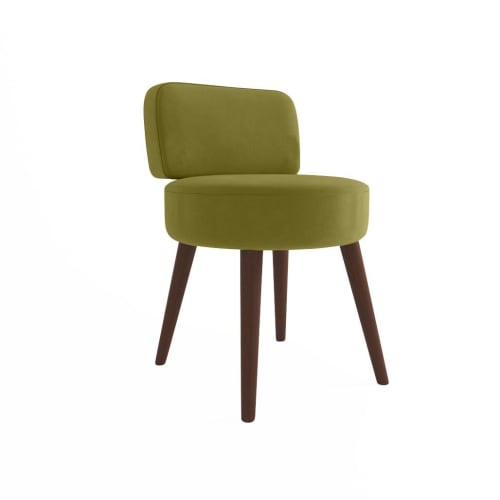 Canapés et fauteuils Fauteuils | Petit fauteuil en velours vert kaki - TJ90678